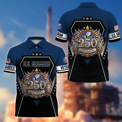Premium America 250th Anniversary US Veteran Polo Shirt, Gifts For U.S. Veterans, Gifts For Independence Day, Veterans Day