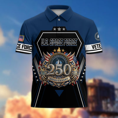 Premium America 250th Anniversary US Veteran Polo Shirt, Gifts For U.S. Veterans, Gifts For Independence Day, Veterans Day