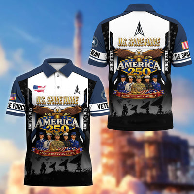 Premium America 250th Anniversary US Veteran Polo Shirt, Gifts for U.S. Veterans, Gifts for Independence Day, Veterans Day