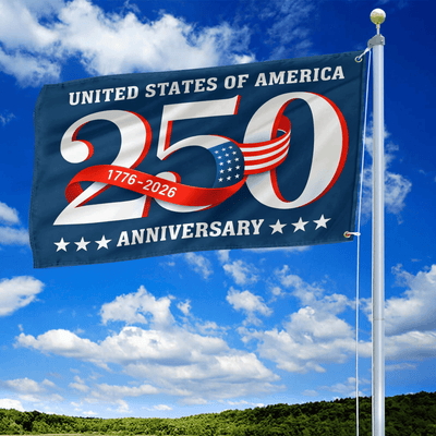 Premium America 250th Anniversary Grommet Flag, America 250th Flag, America 250th Birthday, Best Gifts On Independence Day, Veterans Day.