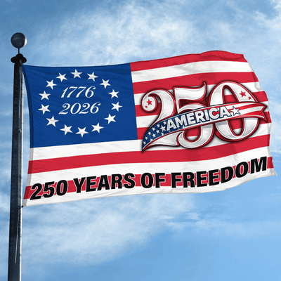 Premium America 250th Anniversary Grommet Flag, America 250th Flag, America 250th Birthday, Best Gifts On Independence Day, Veterans Day.
