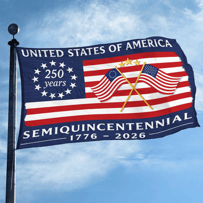Premium America 250th Anniversary Grommet Flag, America 250th Flag, America 250th Birthday, Best Gifts On Independence Day, Veterans Day.