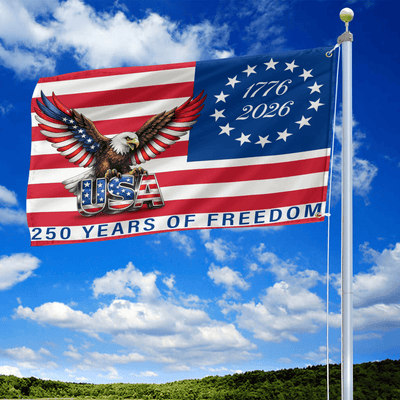 Premium America 250th Anniversary Grommet Flag, America 250th Flag, America 250th Birthday, Best Gifts On Independence Day, Veterans Day.