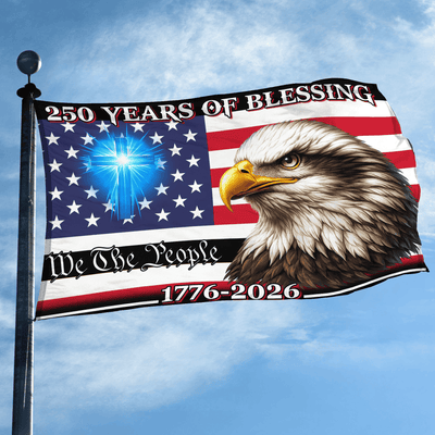 Premium America 250th Anniversary Grommet Flag, America 250th Flag, America 250th Birthday, Best Gifts On Independence Day, Veterans Day.