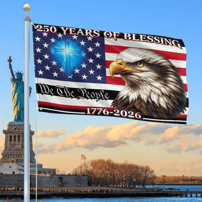 Premium America 250th Anniversary Grommet Flag, America 250th Flag, America 250th Birthday, Best Gifts On Independence Day, Veterans Day.