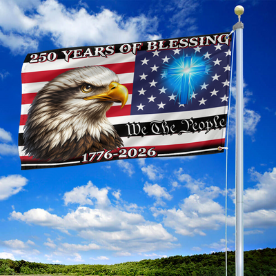 Premium America 250th Anniversary Grommet Flag, America 250th Flag, America 250th Birthday, Best Gifts On Independence Day, Veterans Day.