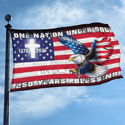 Premium America 250th Anniversary Grommet Flag, America 250th Flag, America 250th Birthday, Best Gifts On Independence Day, Veterans Day.