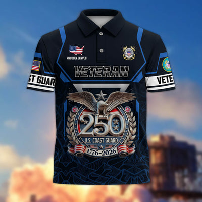 Premium America 250th Anniversary US Veteran Polo Shirt, Gifts for U.S. Veterans, Gifts for Independence Day, Veterans Day