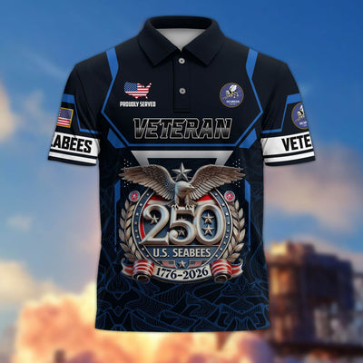 Premium America 250th Anniversary US Veteran Polo Shirt, Gifts for U.S. Veterans, Gifts for Independence Day, Veterans Day