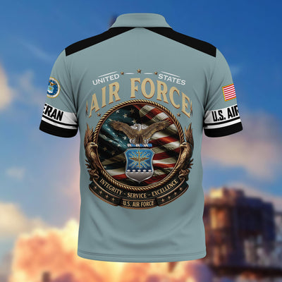 Premium America 250th Anniversary US Veteran Polo Shirt, Gifts for U.S. Veterans, Gifts for Independence Day, Veterans Day