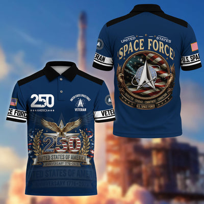 Premium America 250th Anniversary US Veteran Polo Shirt, Gifts for U.S. Veterans, Gifts for Independence Day, Veterans Day