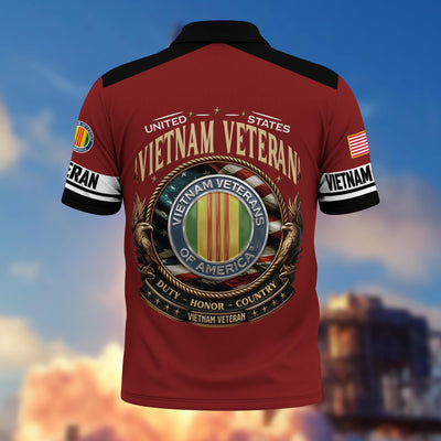 Premium America 250th Anniversary US Veteran Polo Shirt, Gifts for U.S. Veterans, Gifts for Independence Day, Veterans Day