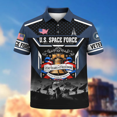 Premium America 250th Anniversary US Veteran Polo Shirt, Gifts for U.S. Veterans, Gifts for Independence Day, Veterans Day