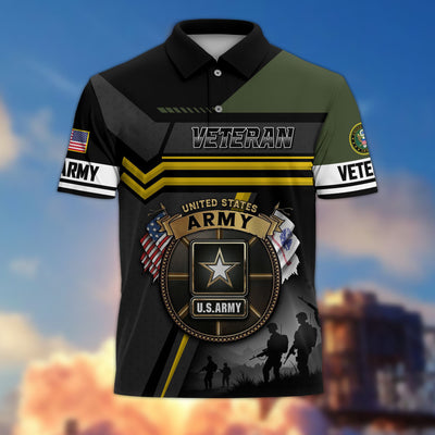 Premium US Veterans Polo Shirt, Gifts For US Veterans, Gifts On Father's Day, Veterans Day.