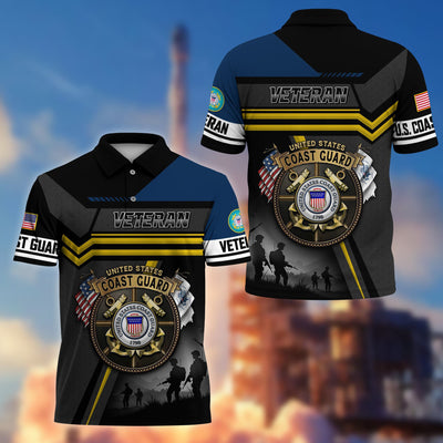 Premium US Veterans Polo Shirt, Gifts For US Veterans, Gifts On Father's Day, Veterans Day.