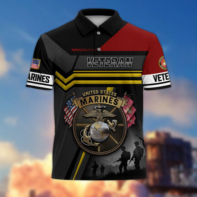 Premium US Veterans Polo Shirt, Gifts For US Veterans, Gifts On Father's Day, Veterans Day.