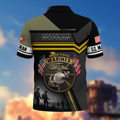 Premium US Veterans Polo Shirt, Gifts For US Veterans, Gifts On Father's Day, Veterans Day.