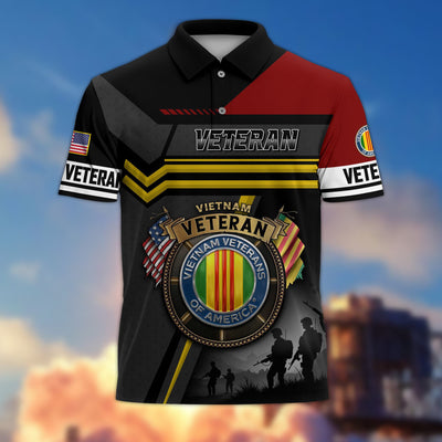 Premium US Veterans Polo Shirt, Gifts For US Veterans, Gifts On Father's Day, Veterans Day.