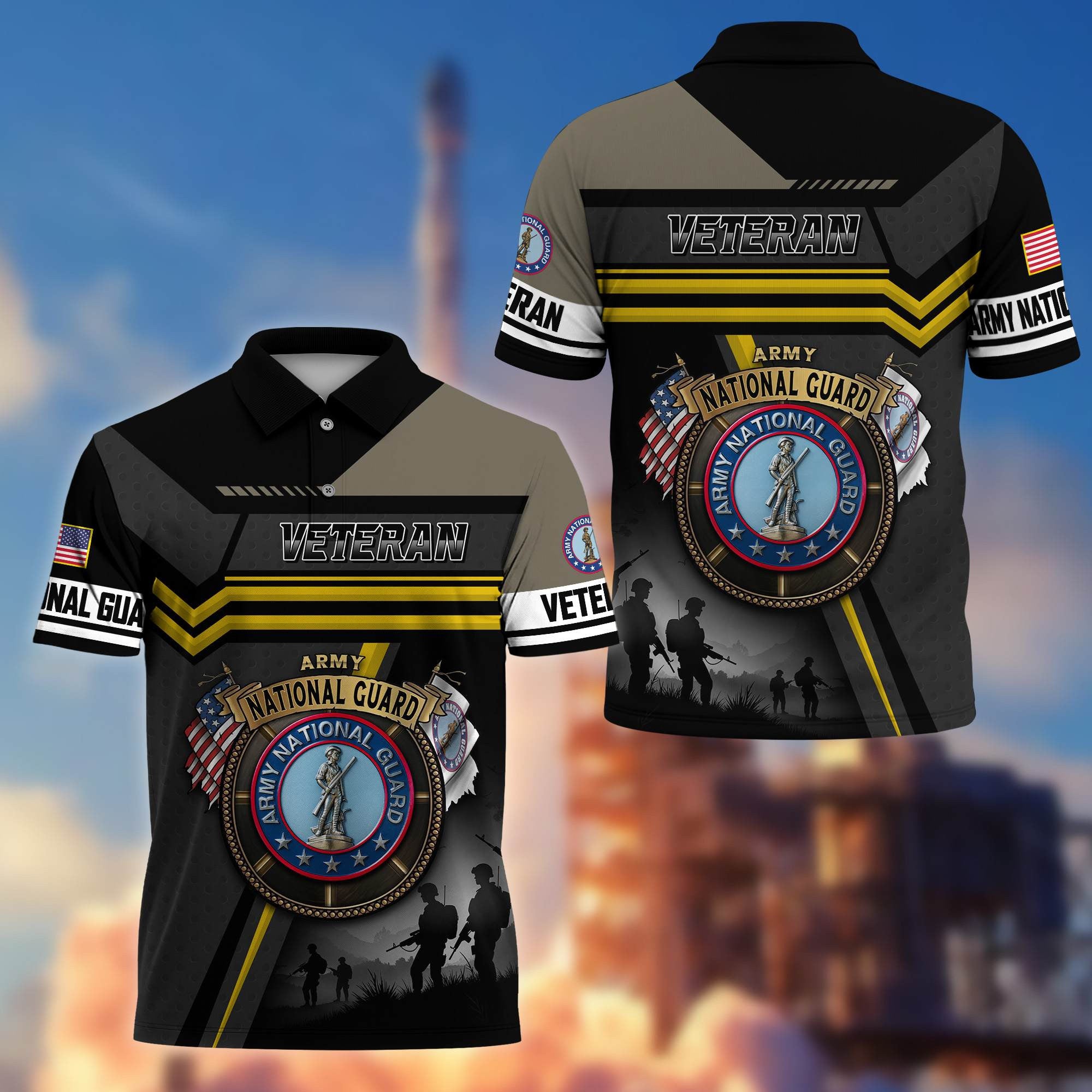Premium US Veterans Polo Shirt, Gifts For US Veterans, Gifts On Father's Day, Veterans Day.