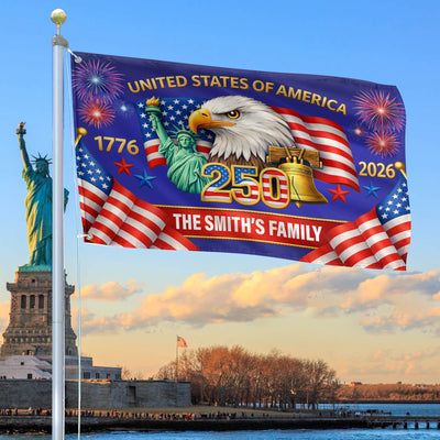Premium America 250th Anniversary Grommet Flag, America 250th Flag, America 250th Birthday, Best Gifts For Independence Day, Veterans Day.