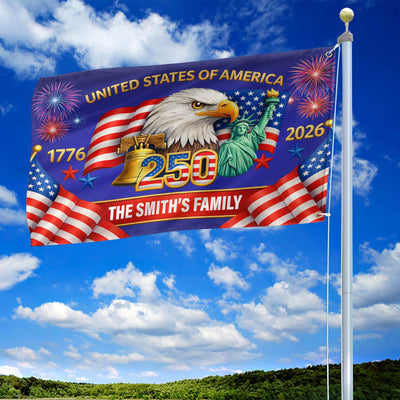 Premium America 250th Anniversary Grommet Flag, America 250th Flag, America 250th Birthday, Best Gifts For Independence Day, Veterans Day.