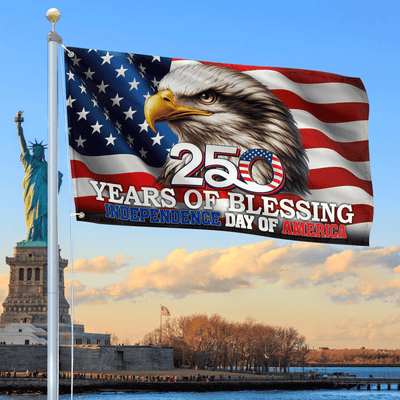 Premium America 250th Anniversary Grommet Flag, America 250th Flag, America 250th Birthday, Best Gifts On Independence Day, Veterans Day.