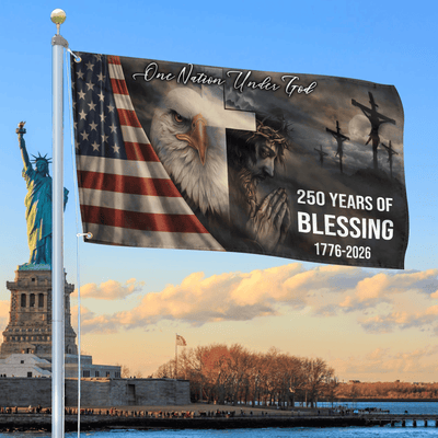 Premium America 250th Anniversary Grommet Flag, America 250th Flag, America 250th Birthday, Best Gifts On Independence Day, Veterans Day.