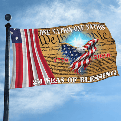 Premium America 250th Anniversary Grommet Flag, America 250th Flag, America 250th Birthday, Best Gifts On Independence Day, Veterans Day.