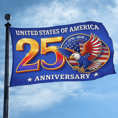 Premium America 250th Anniversary Grommet Flag, America 250th Flag, America 250th Birthday, Best Gifts On Independence Day, Veterans Day.