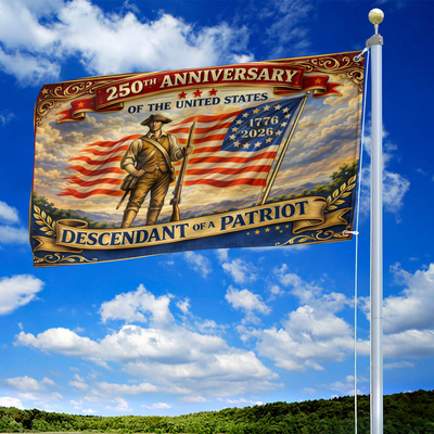 Premium America 250th Anniversary Grommet Flag, America 250th Flag, America 250th Birthday, Best Gifts On Independence Day, Veterans Day.