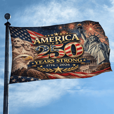 Premium America 250th Anniversary Grommet Flag, America 250th Flag, America 250th Birthday, Best Gifts On Independence Day, Veterans Day.