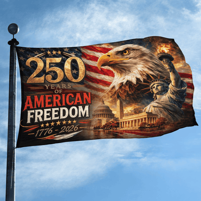 Premium America 250th Anniversary Grommet Flag, America 250th Flag, America 250th Birthday, Best Gifts On Independence Day, Veterans Day.