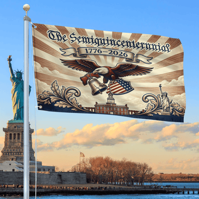 Premium America 250th Anniversary Grommet Flag, America 250th Flag, America 250th Birthday, Best Gifts On Independence Day, Veterans Day.