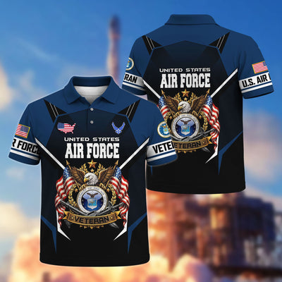 Premium US Veterans Polo Shirt, Gifts For US Veterans, Gifts On Father's Day, Veterans Day.