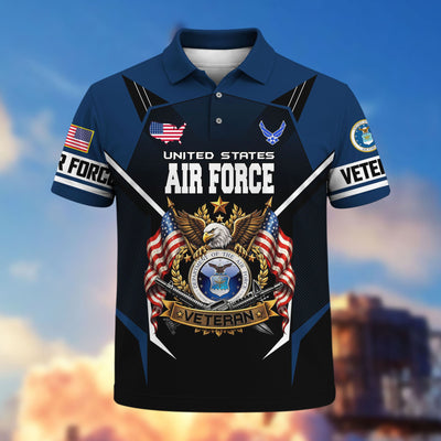 Premium US Veterans Polo Shirt, Gifts For US Veterans, Gifts On Father's Day, Veterans Day.