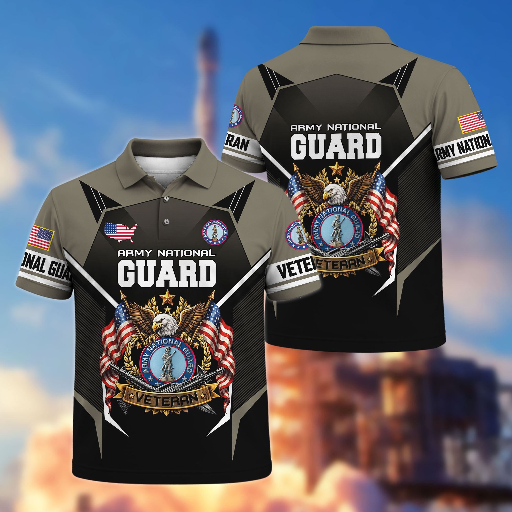 Premium US Veterans Polo Shirt, Gifts For US Veterans, Gifts On Father's Day, Veterans Day.