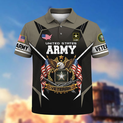 Premium US Veterans Polo Shirt, Gifts For US Veterans, Gifts On Father's Day, Veterans Day.