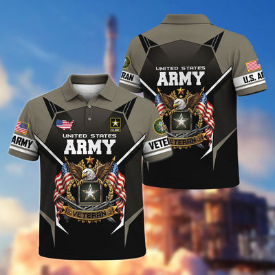 Premium US Veterans Polo Shirt, Gifts For US Veterans, Gifts On Father's Day, Veterans Day.