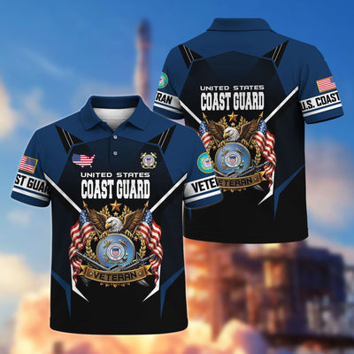 Premium US Veterans Polo Shirt, Gifts For US Veterans, Gifts On Father's Day, Veterans Day.