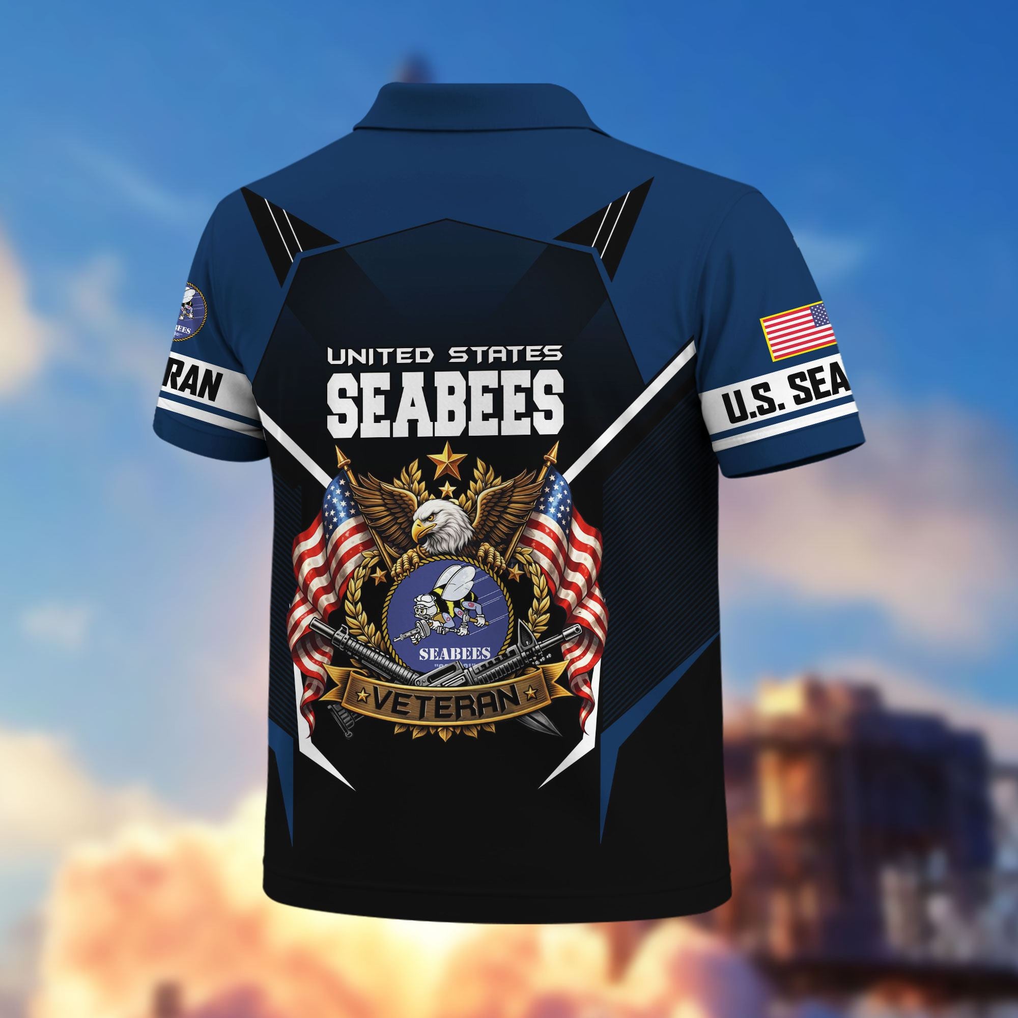 Premium US Veterans Polo Shirt, Gifts For US Veterans, Gifts On Father's Day, Veterans Day.