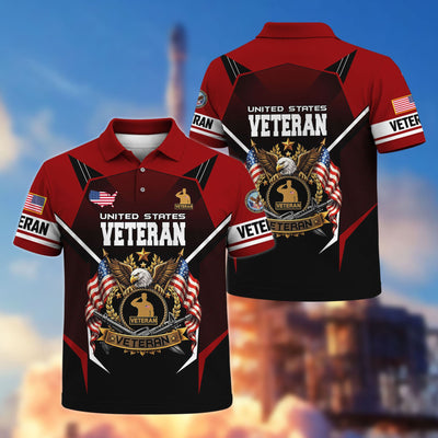 Premium US Veterans Polo Shirt, Gifts For US Veterans, Gifts On Father's Day, Veterans Day.