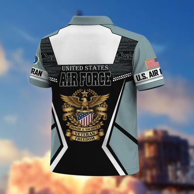 Premium US Veterans Polo Shirt, Gifts For US Veterans, Gifts On Father's Day, Veterans Day.