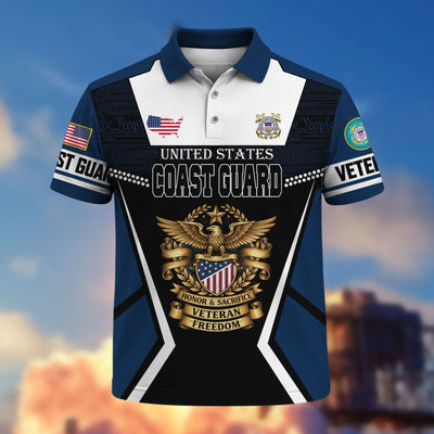 Premium US Veterans Polo Shirt, Gifts For US Veterans, Gifts On Father's Day, Veterans Day.