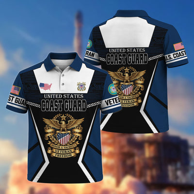Premium US Veterans Polo Shirt, Gifts For US Veterans, Gifts On Father's Day, Veterans Day.
