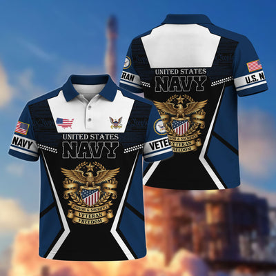 Premium US Veterans Polo Shirt, Gifts For US Veterans, Gifts On Father's Day, Veterans Day.