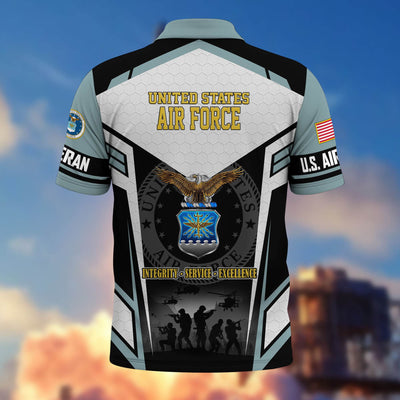 Premium US Veterans Polo Shirt, Gifts For US Veterans, Gifts On Father's Day, Veterans Day.