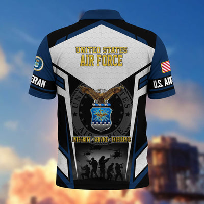 Premium US Veterans Polo Shirt, Gifts For US Veterans, Gifts On Father's Day, Veterans Day.