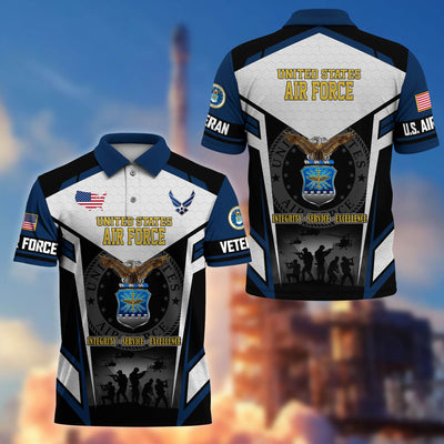Premium US Veterans Polo Shirt, Gifts For US Veterans, Gifts On Father's Day, Veterans Day.