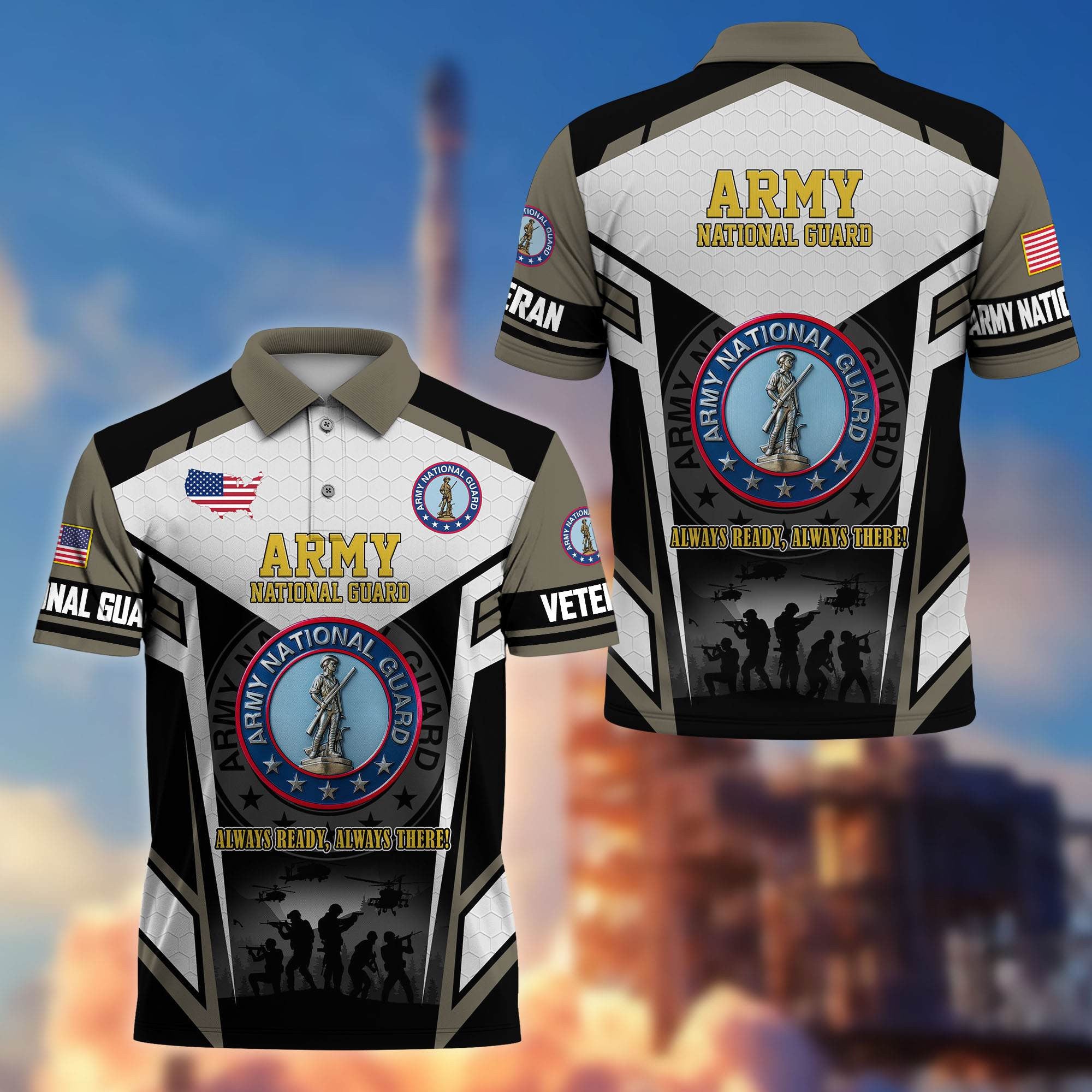 Premium US Veterans Polo Shirt, Gifts For US Veterans, Gifts On Father's Day, Veterans Day.