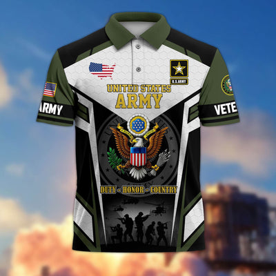 Premium US Veterans Polo Shirt, Gifts For US Veterans, Gifts On Father's Day, Veterans Day.